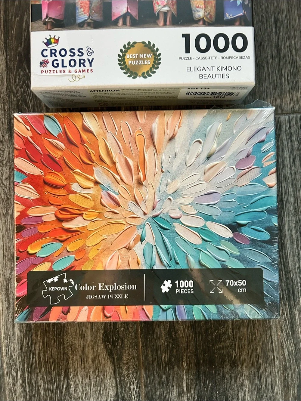 2 new Cross & Glory 1000-Piece Puzzle color explosion Kimono Beauties
